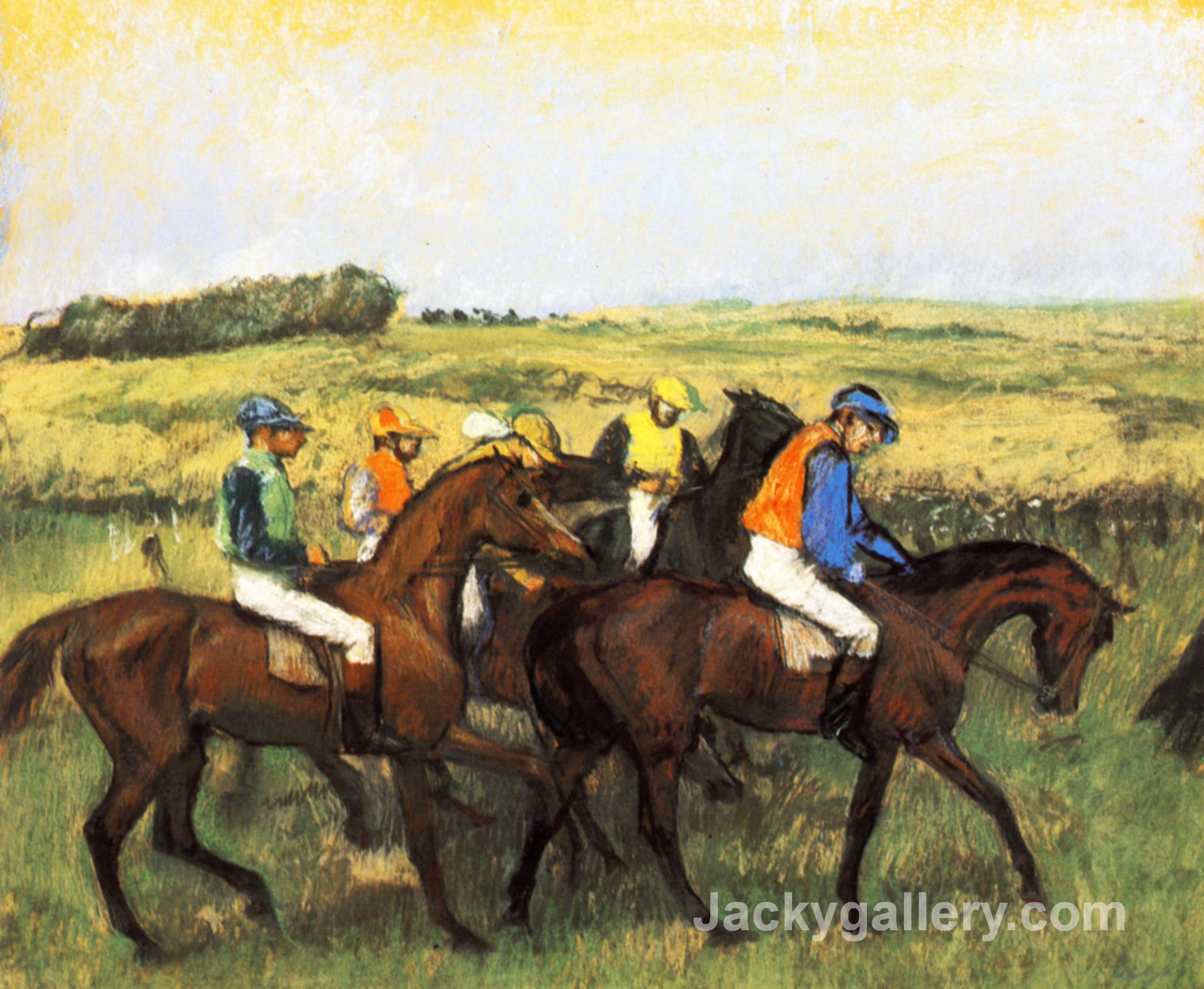 The Racecourse by Edgar Degas paintings reproduction